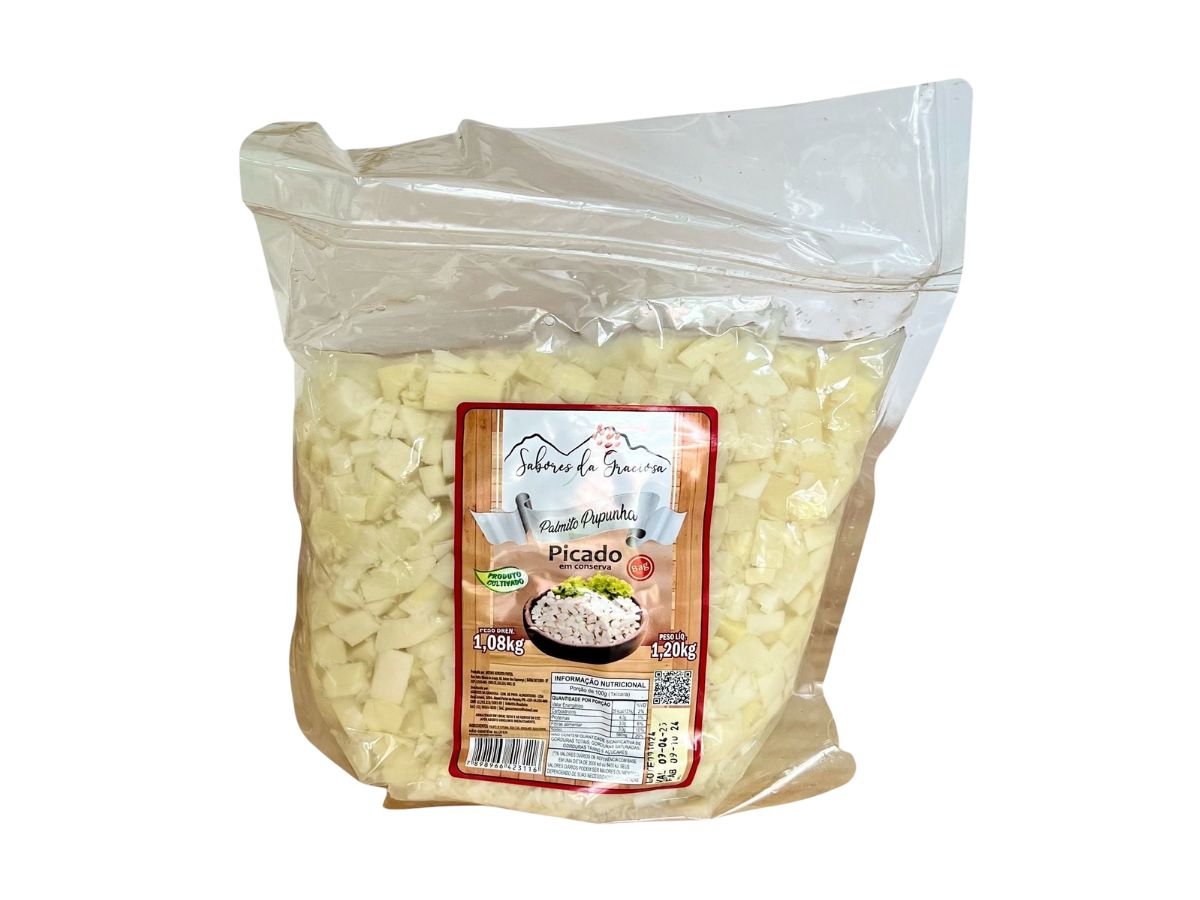 Palmito Pupunha Picado Bag em Conserva 1,08kg